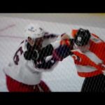 NHL hockey fight - Justin Braun(Flyers) vs. Max Domi(Blue Jackets)