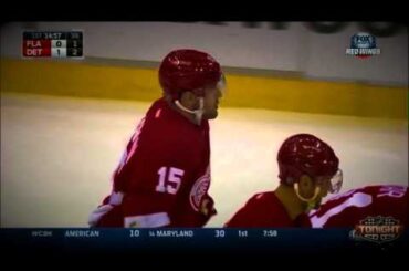 Riley Sheahan scores off Datsyuk's rebound (12/12/14)