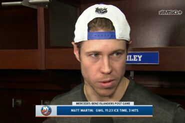 Matt Martin: Josh Bailey's Fight Gave Me Goosebumps | New York Islanders Post Game