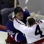 Kevin Kaminski vs Mark Messier / Rangers vs Capitals Line Brawl 1995