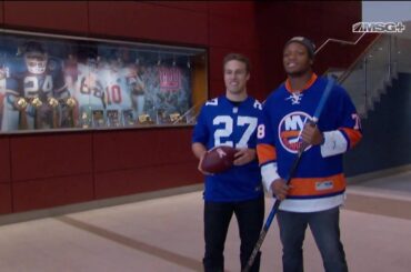 Anders Lee Tours Giants Facility with Romeo Okwara | New York Islanders