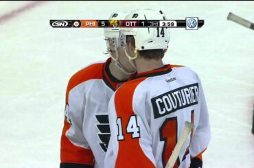 Sean Couturier 1st NHL Goal (10-18-11)