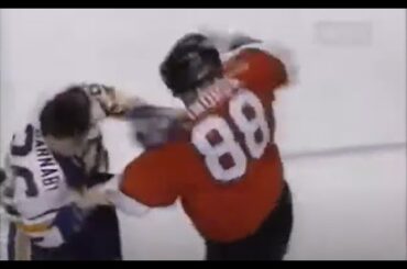 Eric Lindros CRUSHES Matt Barnaby, Greatest Hockey Fights