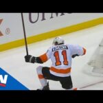 Travis Konecny Shows Off His Silky Smooth Moves With The Scoop Shot Goal Against Tristan Jarry