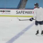 COLE PERFETTI FIRST PRACTICE WITH THE WINNIPEG JETS