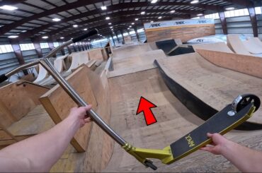 PRO SCOOTER TRICKS AT HUGE INDOOR SKATEPARK