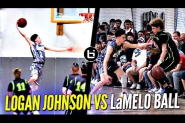 Logan Johnson vs. LaMelo Ball - Lopsided Game Gets Heated! Tyler Johnson's Younger Bro (Miami Heat)