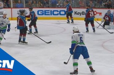 Brock Boeser Scores Bar Down With Wicked Wrist Shot