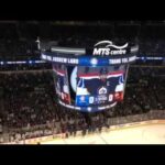 Andrew Ladd Tribute video during Jets game