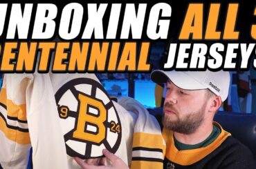 Unboxing ALL 3 Boston Bruins Centennial Jerseys!