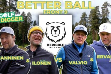 ILONEN & MANNINEN vs ERVASTI & VALVIO - Kerigolf front 9 (Mikko`s Backtee challenge)