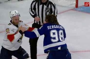 Mikhail Sergachev Drops The Gloves With Sam Bennett