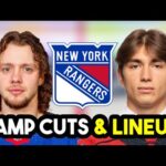 New York Rangers Made FIRST Training Camp CUTS & A NEW LINEUP!