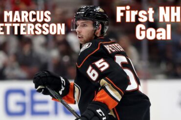 Marcus Pettersson #65 (Anaheim Ducks) first NHL goal Mar 4, 2018