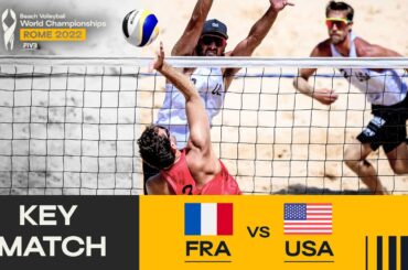 🇫🇷 Krou/Gauthier-Rat vs. 🇺🇸 T. Sander/Crabb | Men's Key Match Rome 2022 #BeachworldChamps