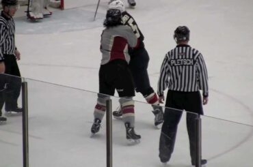 Justin Woods fights John Hayden - USHL / NHL Top Prospects game 2013