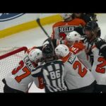 Boston Bruins vs Philadelphia Flyers Scrum