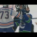 Vincent Desharnais Crosschecks Anthony Beauvillier In the Face, Scrum Ensues