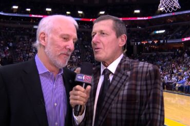 Greg Popovich Welcomes Craig Sager Back to the Sidelines