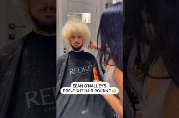 Sean O'Malley's pre-fight hair routine took two days 😲 #shorts