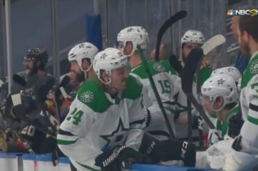 Roope Hintz Heads To The Locker Room After Blocking Shot