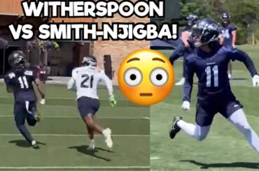 Jaxon Smith Njigba Vs Devon Witherspoon 🔥👀 @ Seahawks Minicamp | ROOKIE Matchup 😳 (WR Vs CB)