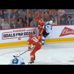 Chris Tanev and Matthew Tkachuk 3rd Period Hits vs San Jose Sharks | March 22 2022