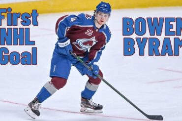 Bowen Byram #4 (Colorado Avalanche) first NHL goal Oct 13, 2021