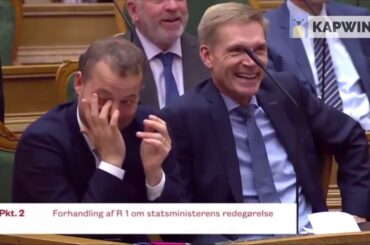 Laughter in Danish Parliament during Question Time.