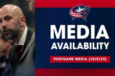 Blue Jackets Head Coach Pascal Vincent evaluates training camp roster  | Postgame Media (10/5/23)