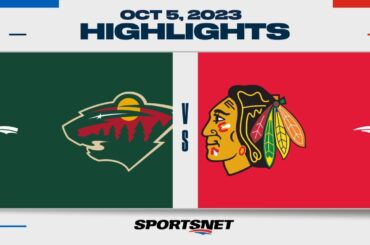 NHL Pre-Season Highlights | Wild vs. Blackhawks - October 5, 2023