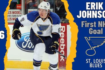 Erik Johnson #6 (St. Louis Blues) first NHL goal Oct 6, 2007 (Classic NHL)