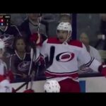 Jordan Martinook first Canes goal vs Columbus Oct 5, 2018