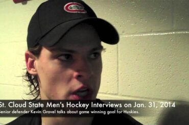 St. Cloud State men's hockey interview with Kevin Gravel on Jan. 31, 2014