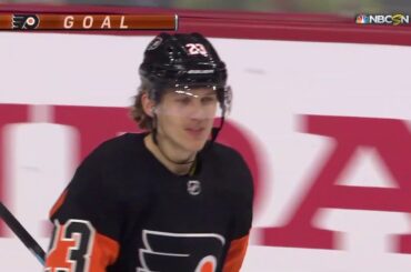 Oskar Lindblom Goal - Philadelphia Flyers vs Boston Bruins (1/16/19)