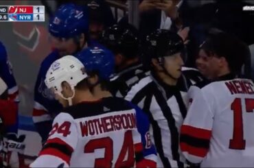 Simon Nemec 🥊 Makes a Statement at the Garden #NJDevils #MSG