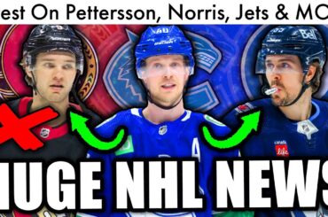 NHL NEWS RECAP: Elias Pettersson PROBLEMS With Canucks, Josh Norris OUT With Sens, Jets Extensions