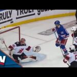 Rangers' Kreider Redirects Zibanejad's Slapper Into The Net With His Shin to Tie Game 6.