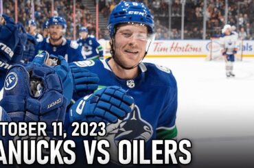 BROCK SCORES FOUR // Canucks vs Oilers Post-Game (October 11, 2023)