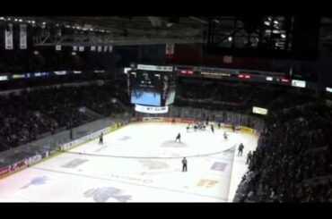 Anthony Stolarz Of London Knights Makes a Good Save OHL Playoff finals 2013