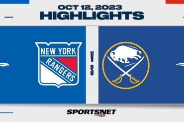 NHL Highlights | Rangers vs. Sabres - October 12, 2023