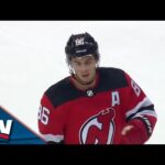 Devils' Jack Hughes Banks Off Goalie From Sharp Angle For His First Marker Of Season