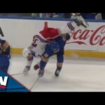 Sabres' Rasmus Dahlin Sends Filip Chytil Flying With Massive Hip Check