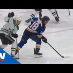 Robert Thomas Takes Advantage Of Stars Line Change & Snipes Puck Past Anton Khudobin