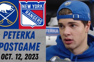 JJ Peterka Postgame Interview vs New York Rangers (10/12/2023)