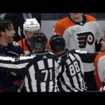 Travis Konecny Sucker Punches Erik Gudbranson While He's Tied Up By Linesman