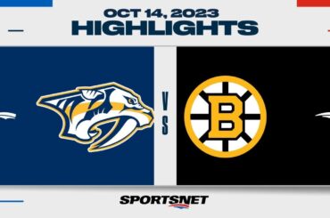 NHL Highlights | Predators vs. Bruins - October 14, 2023