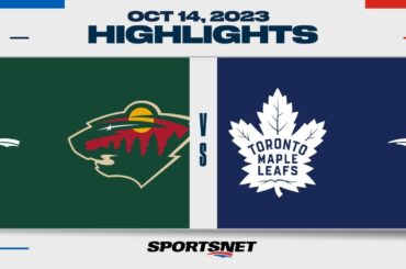 NHL Highlights | Wild vs. Maple Leafs - October 14, 2023