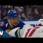 Maple Leafs' Ryan Reaves Drops Gloves With Marcus Foligno After Laying Out Frederick Gaudreau