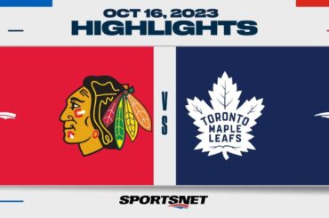 NHL Highlights | Blackhawks vs. Maple Leafs - October 16, 2023